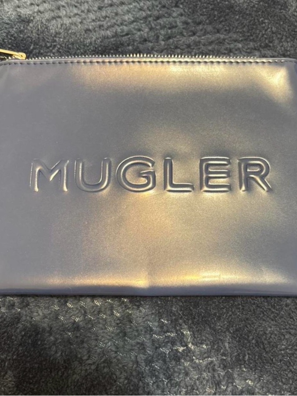 Thierry Mugler Metallic Blue Cosmetic Pouch
